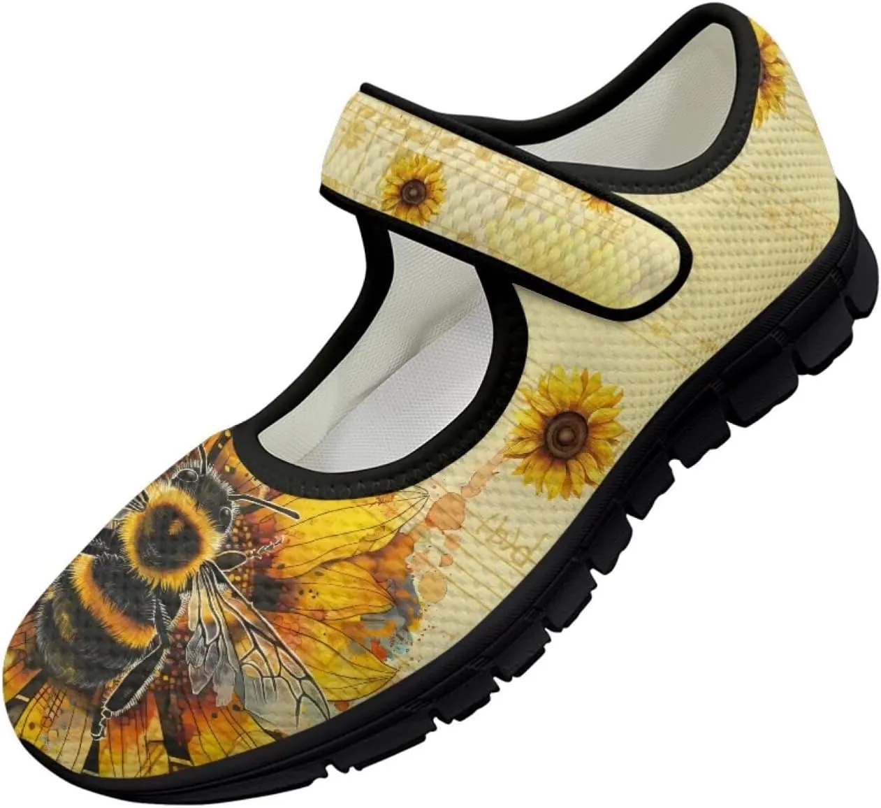 chaqlin Women Flat Shoes Non Slip Sneakers Mary Jane Comfortable Mesh Walking Tennis Shoe Wide Toe Zero Drop Athletic Strap Sneaker