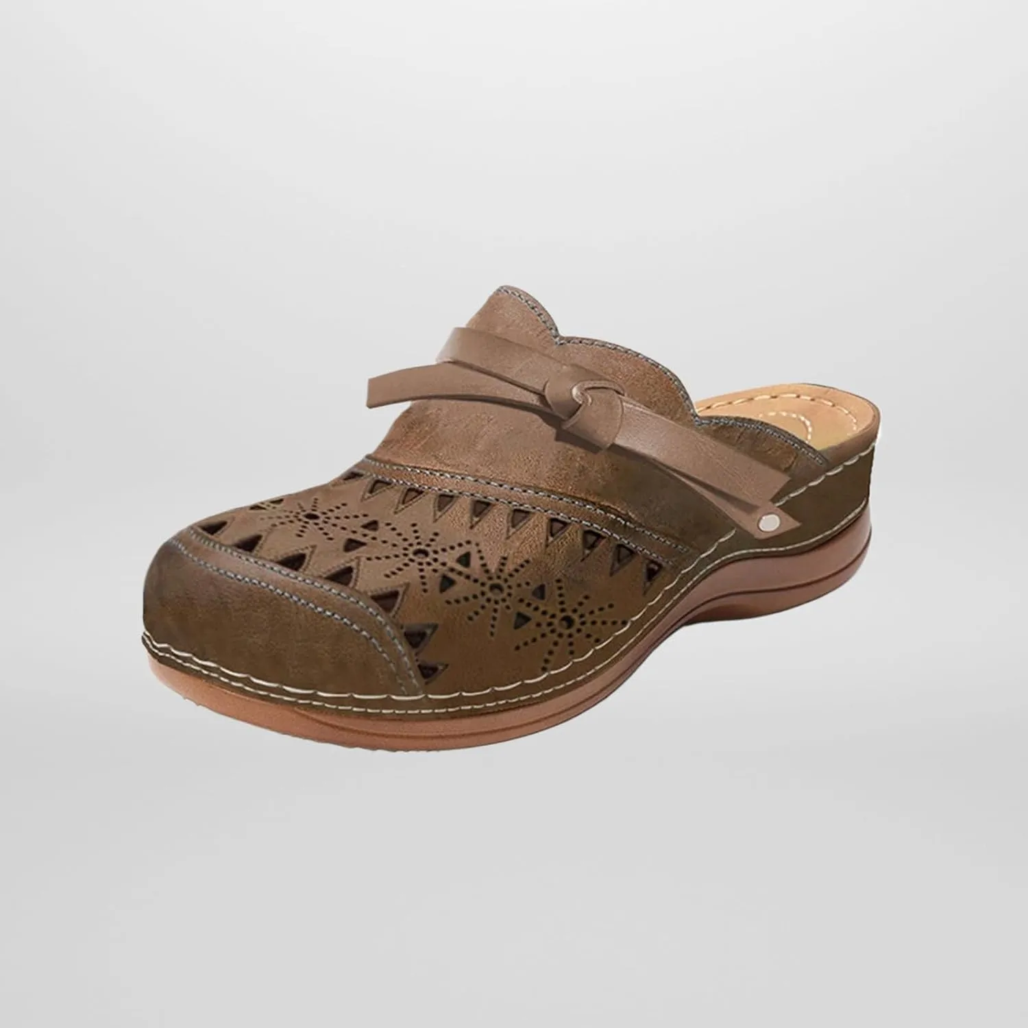 Clogs for Women Arch Support Anti-Slip Sandals Hollow Out Closed Toe Slippers Casual Summer Wedge Sandals Casual Outdoor Beach Slippers