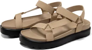 Coutgo Womens Platform Sandals Comfortable Arch Support Footbed Adjustable Ankle Strap Summer Beach Flat Sandals