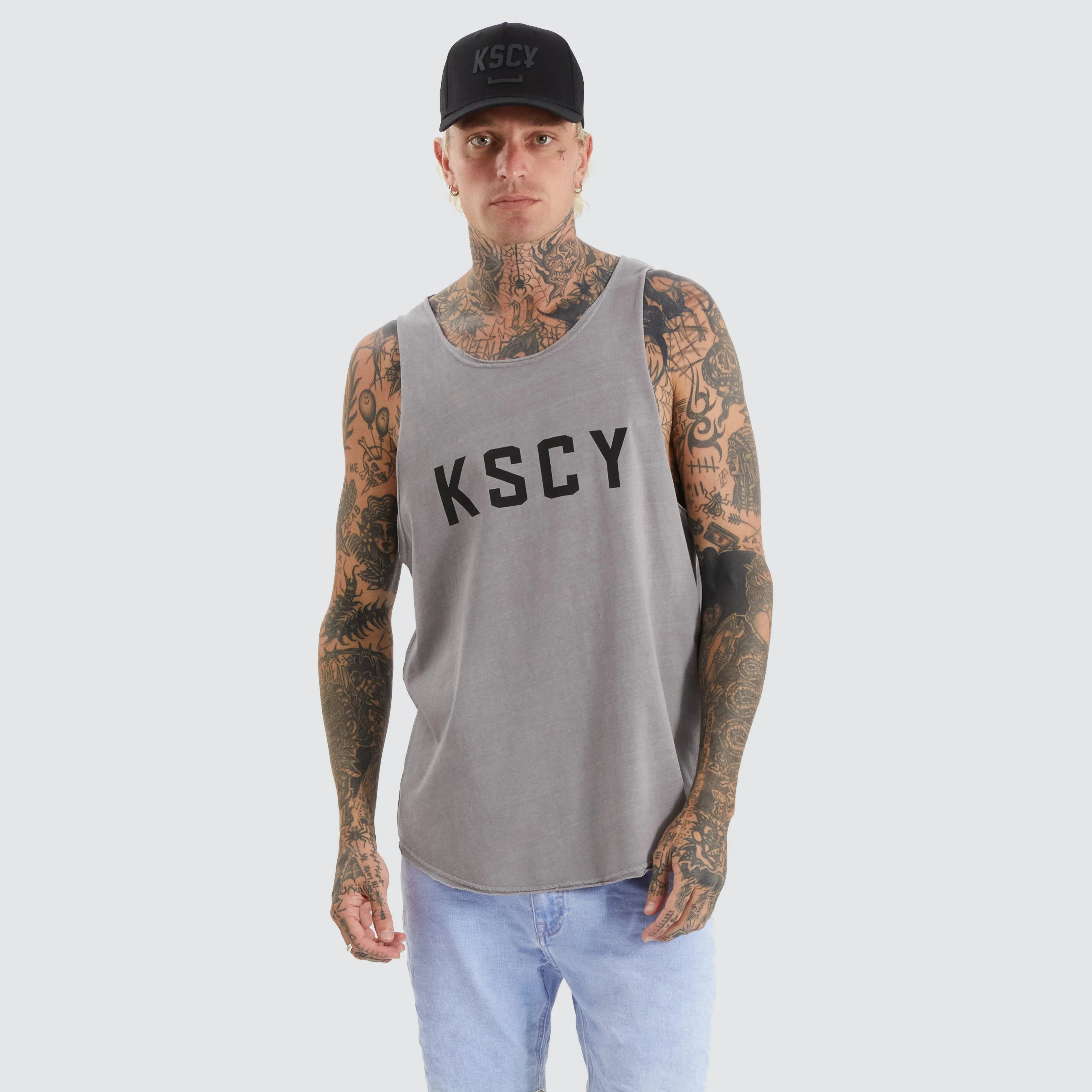Cross Raw Muscle Tank Pigment Silver Sconce