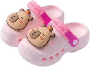 Cute Capybara Slippers for Kids,Girls Boys Clogs Garden Shoes,Toddler Slides Sandals,Water Shower Beach Shoes Indoor Outdoor
