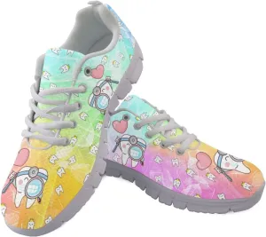 Cute Sneakers for Women Light Lace-up Flats Sneakers Fashion Outdoor Walking Running Shoes