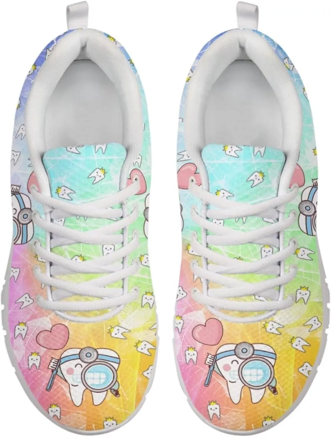 Cute Sneakers for Women Light Lace-up Flats Sneakers Fashion Outdoor Walking Running Shoes