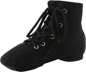 Dance Shoes for Girls Toddler Kids Jazz Boots Ballet Canvas Shoes Basic Simple Solid Color Lace Up Dancing Sneakers