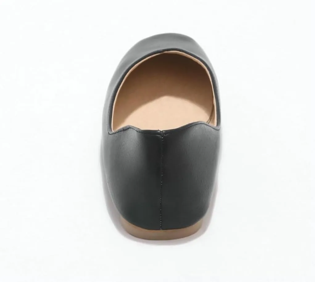 DINTAHA Square Toe Flats Closed Toe Ballet Flats Dressy Casual Slip On Ballerina Shoes