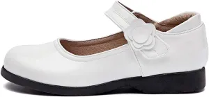 DKZSYIM Toddler Girls Dress Shoes Ballet Wedding Party Princess School Uniform Mary Jane Flats Shoes,Model KM 222PU
