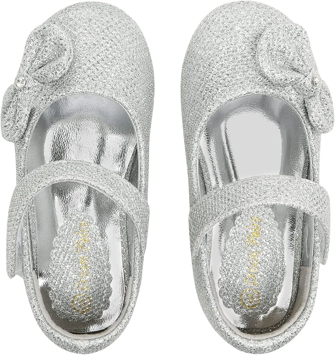 DREAM PAIRS Toddler Girls Dress Shoes Mary Jane Flats, Girls School Uniform Flats Bow Ballerina Shoes