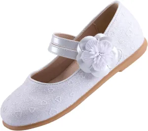 EIGHT KM Toddler Girls Dress Shoes  Girls Mary Jane Shoes | Mary Jane Flats - Ballet Flats  Party, Flower Girl, Wedding Dress Shoes for Girls  Comfortable & Non-Slip Design for Ages up to 7
