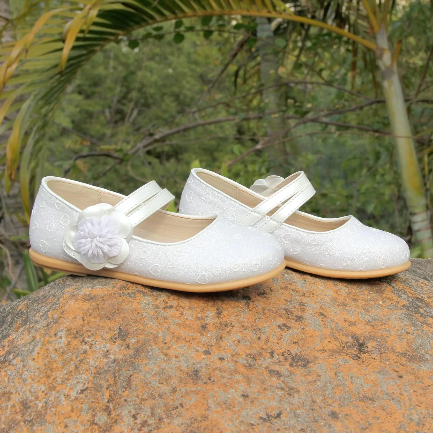 EIGHT KM Toddler Girls Dress Shoes  Girls Mary Jane Shoes | Mary Jane Flats - Ballet Flats  Party, Flower Girl, Wedding Dress Shoes for Girls  Comfortable & Non-Slip Design for Ages up to 7