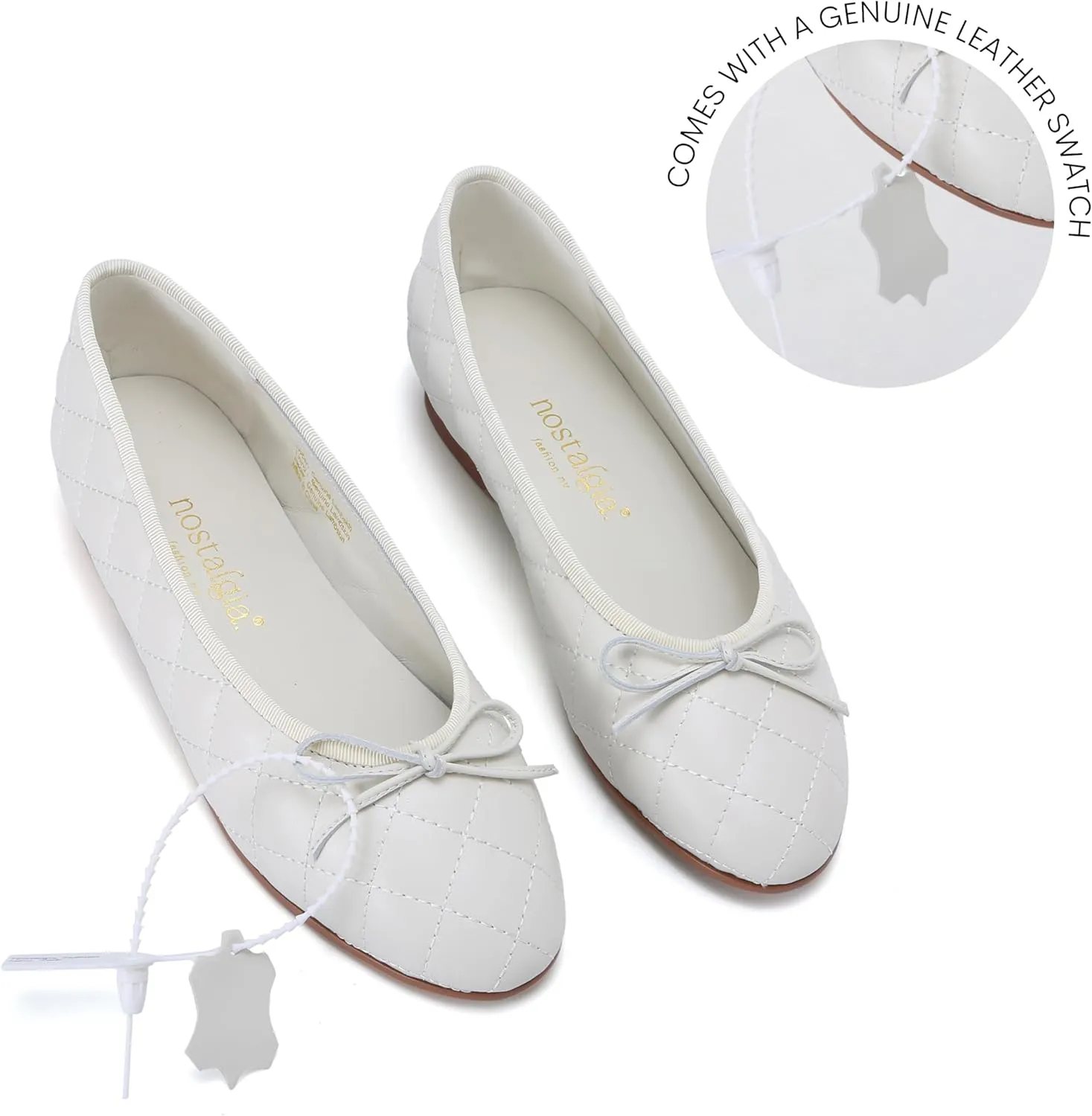 Euphoria Genuine Lambskin Bow Ballet Flats