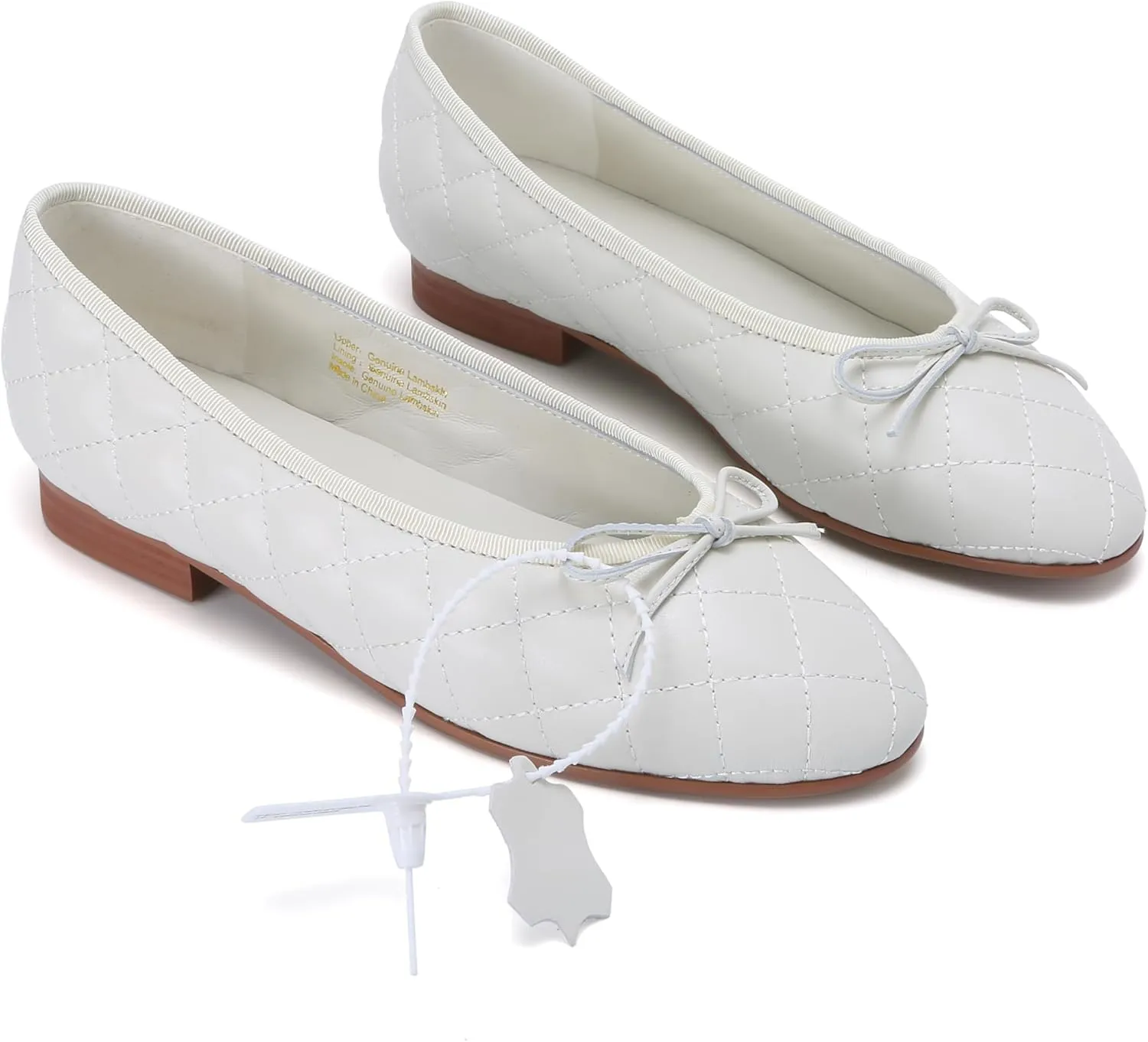 Euphoria Genuine Lambskin Bow Ballet Flats