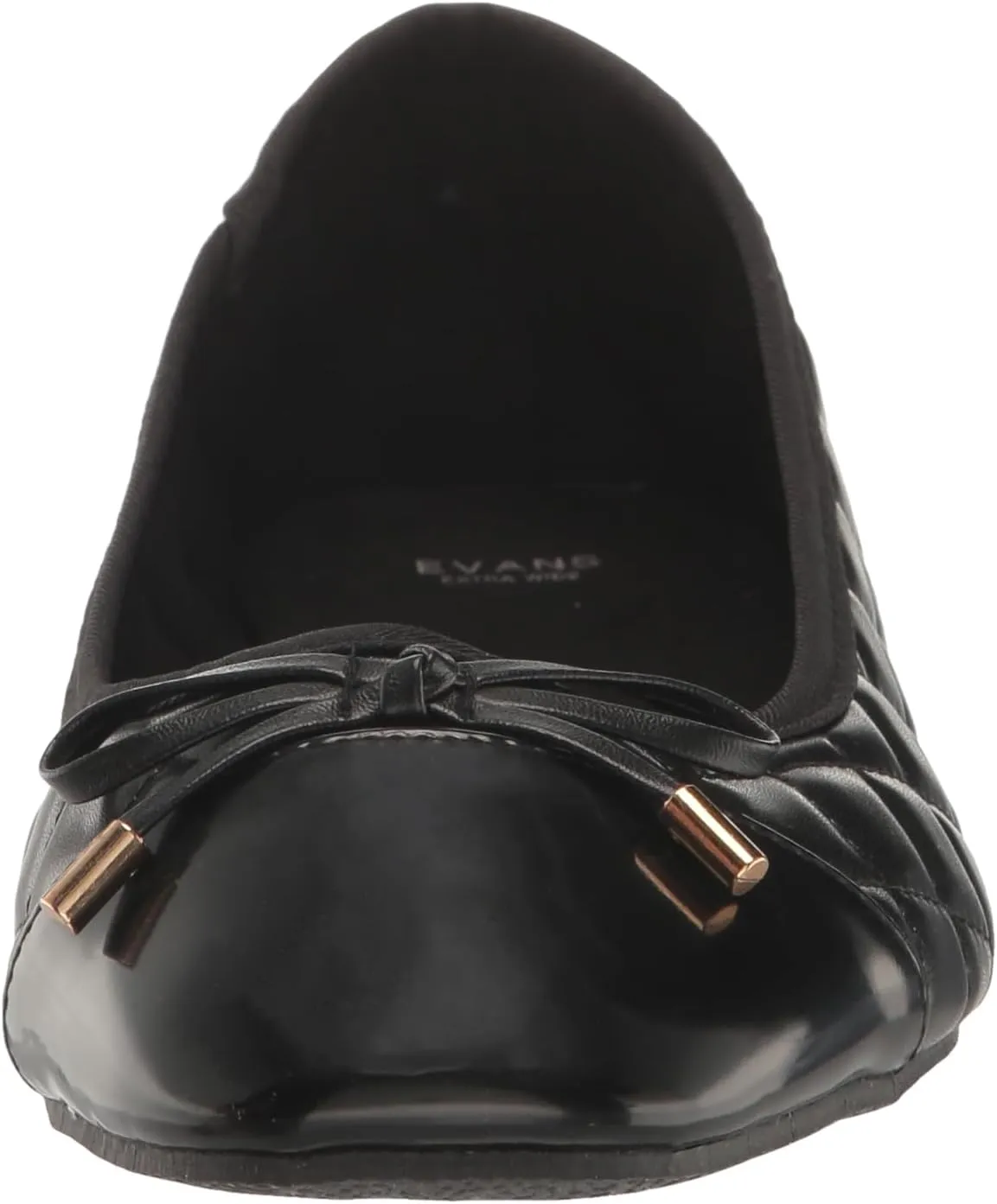EVANS Women's Wide Fit Quilted Ballet Flat