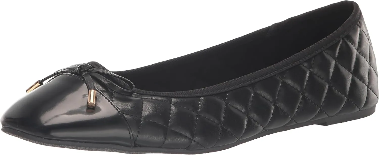 EVANS Women's Wide Fit Quilted Ballet Flat