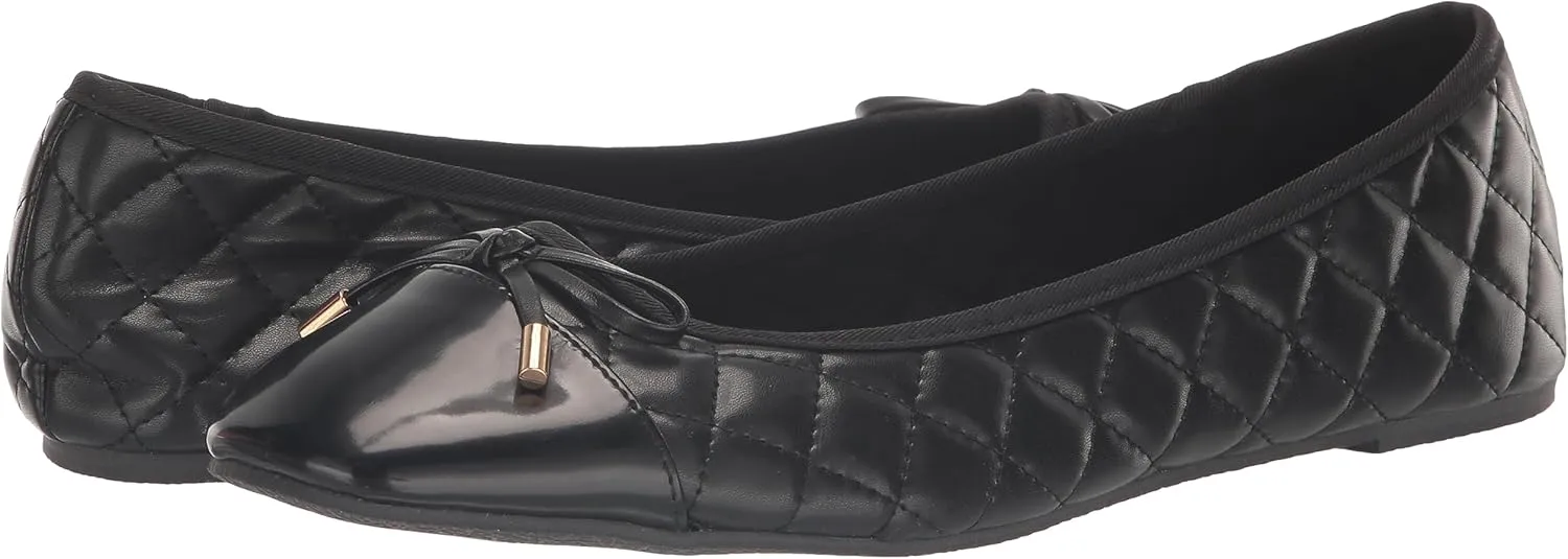 EVANS Women's Wide Fit Quilted Ballet Flat