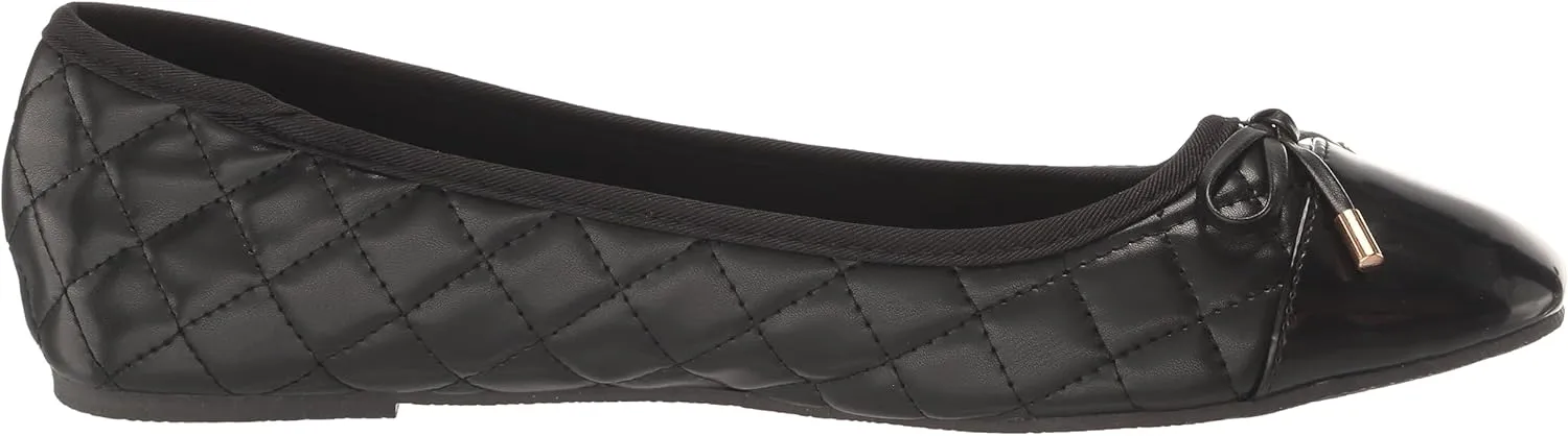 EVANS Women's Wide Fit Quilted Ballet Flat