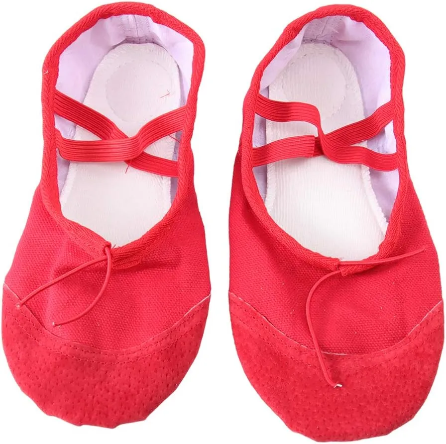 EXCEART Shoes Ballet Shoes 1 Pair of Ballet Flats Shoes Girl Princess Shoes Dancing Practice Shoes Gift Shoes for Girls Women Size 39 Womens Ballet Toddler Red