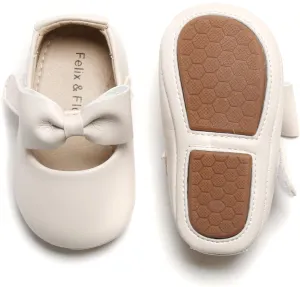 Felix & Flora Soft Sole Baby Shoes - Infant Baby Walking Shoes Moccasinss Rubber Sole Crib Shoes