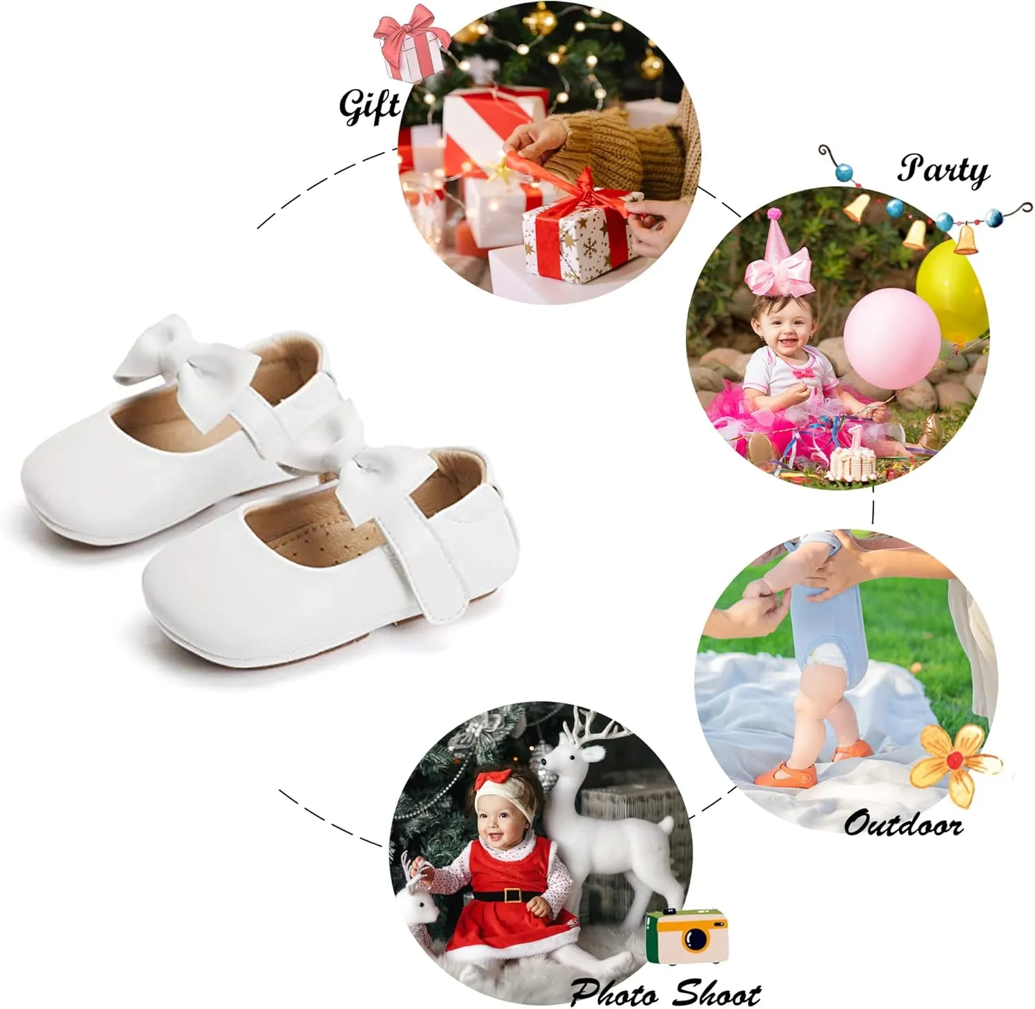 Felix & Flora Soft Sole Baby Shoes - Infant Baby Walking Shoes Moccasinss Rubber Sole Crib Shoes