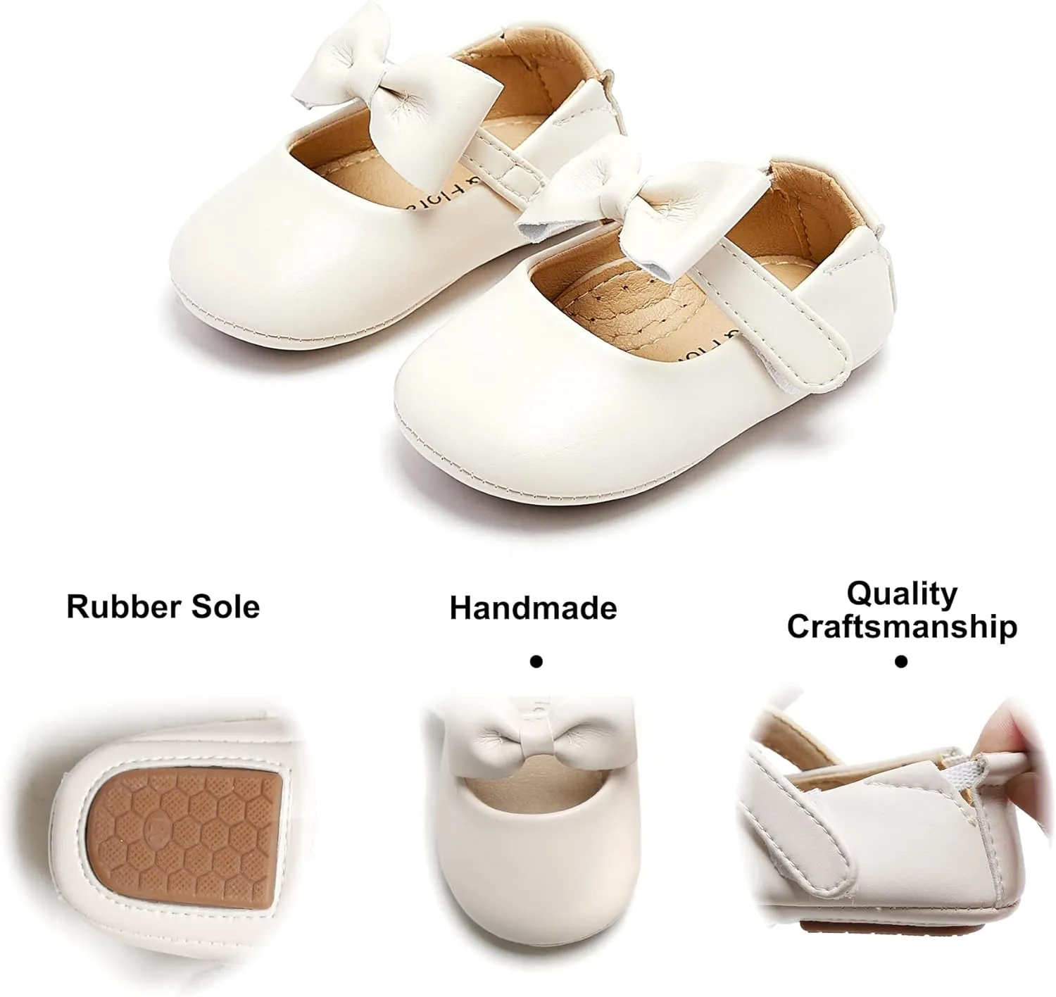 Felix & Flora Soft Sole Baby Shoes - Infant Baby Walking Shoes Moccasinss Rubber Sole Crib Shoes
