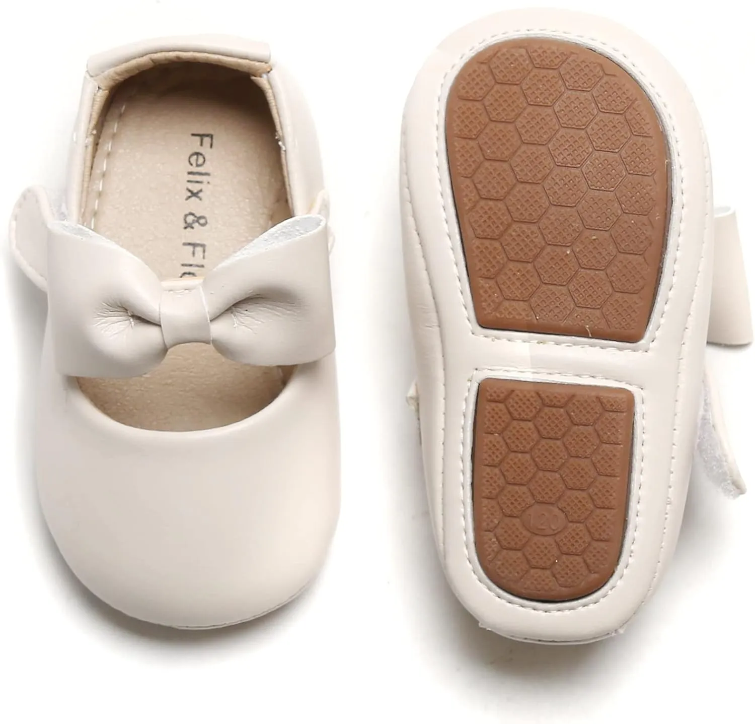 Felix & Flora Soft Sole Baby Shoes - Infant Baby Walking Shoes Moccasinss Rubber Sole Crib Shoes