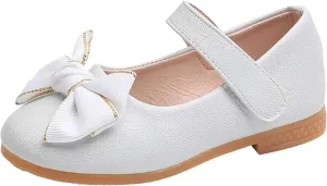 Flower Girl Ballet Flats Bow Ballerina Mary Jane Dress Shoes for Party School Wedding(Toddler/Little Kid) Girls Shoes