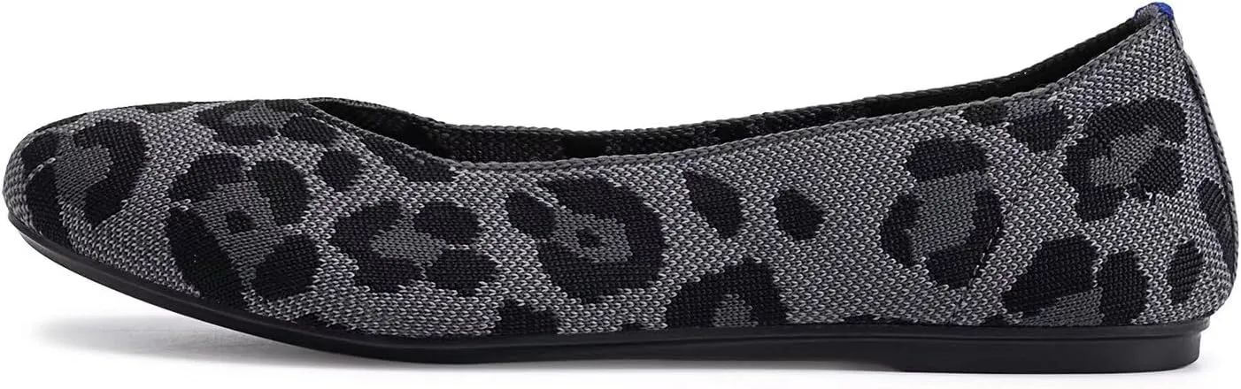 Frank Mully Womens Ballet Flat Shoes Knit Dress Shoes Round Toe Slip On Ballerina Walking Flats Shoes for Woman Low Wedge Comfort Soft