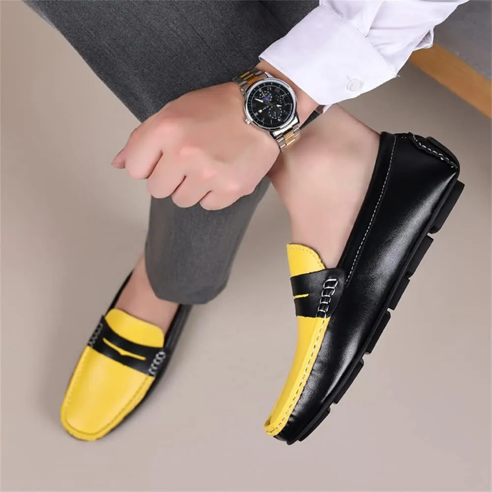 GEXECEUSS Men's Loafers Lightweight Driving Shoes Slip On Casual Penny Loafers Moccasin Flats Boat Shoes Anti-Slip Walking Shoes