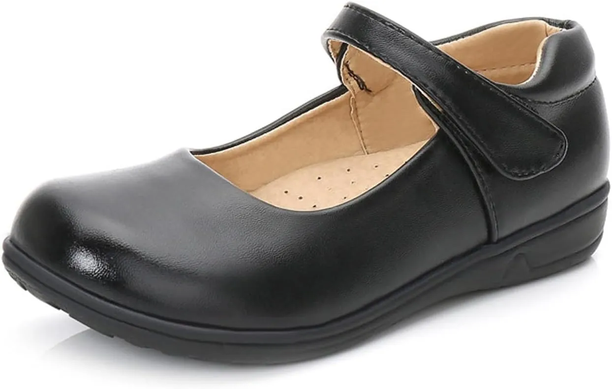 Girls Ballet Dress Shoes Kids Toddler Mary Jane Flats Pu Leather Solid Wedding Party School Communio Oxfor Shoes