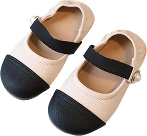 Girls Ballet Flats Round Toe Mary Jane Shoes Comfortable Dress Toddler Adjustable Straps Washable Slip On Shoes