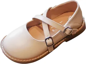 Girls Ballet Shoes Fashion Four Seasons Children Casual Shoes Girls Round Toe Flat Sole Thick Sole Lightweight Shoes