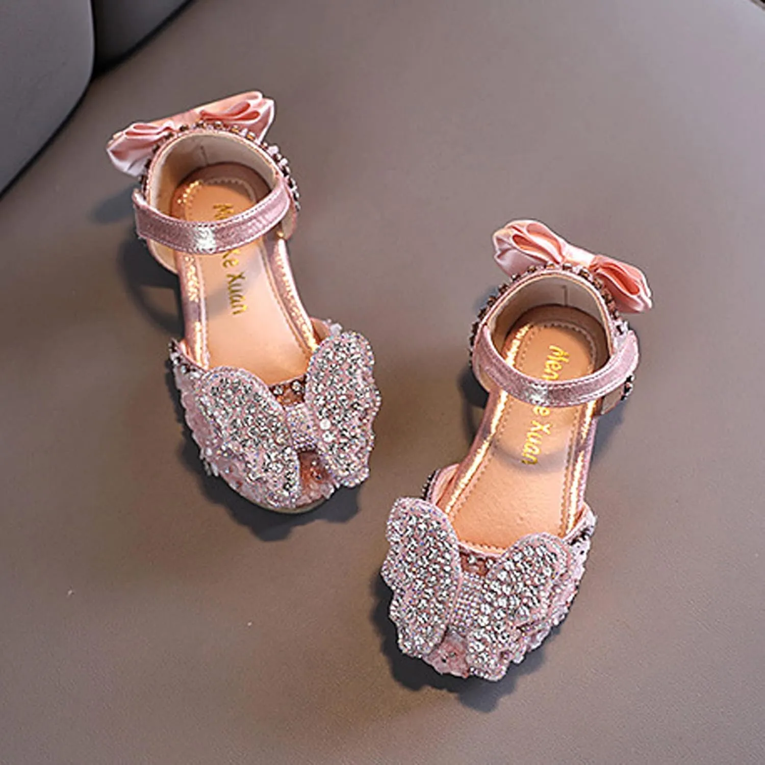 Girls Ballet Shoes Fashion Summer Girls Dance Shoes Princess Dress Performance Shoes Ribbon Pearl Bow Sandals Shoes