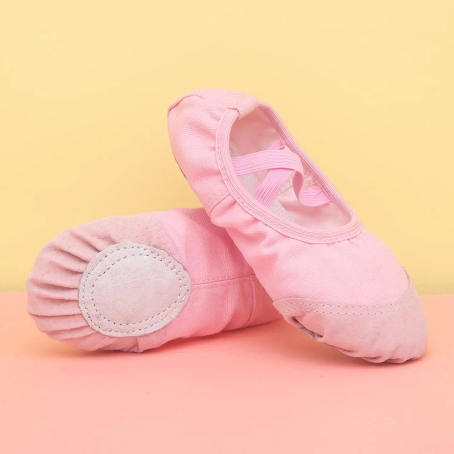 Girls Ballet Shoes for Dance Canvas Yoga Shoes/Ballet Slippers for Dancing Toddler Little Kid Ballerina Girls Shoes