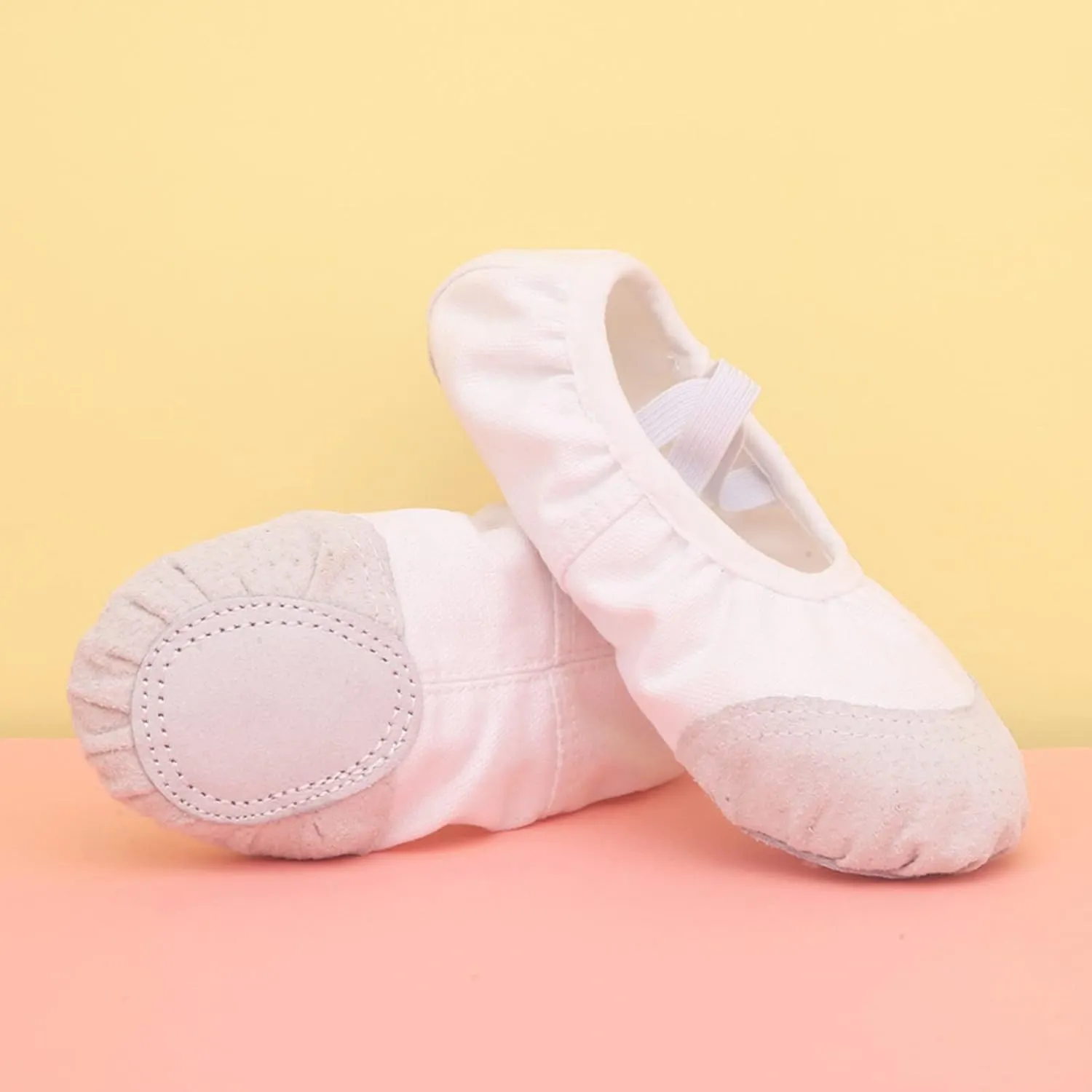Girls Ballet Shoes for Dance Canvas Yoga Shoes/Ballet Slippers for Dancing Toddler Little Kid Ballerina Girls Shoes