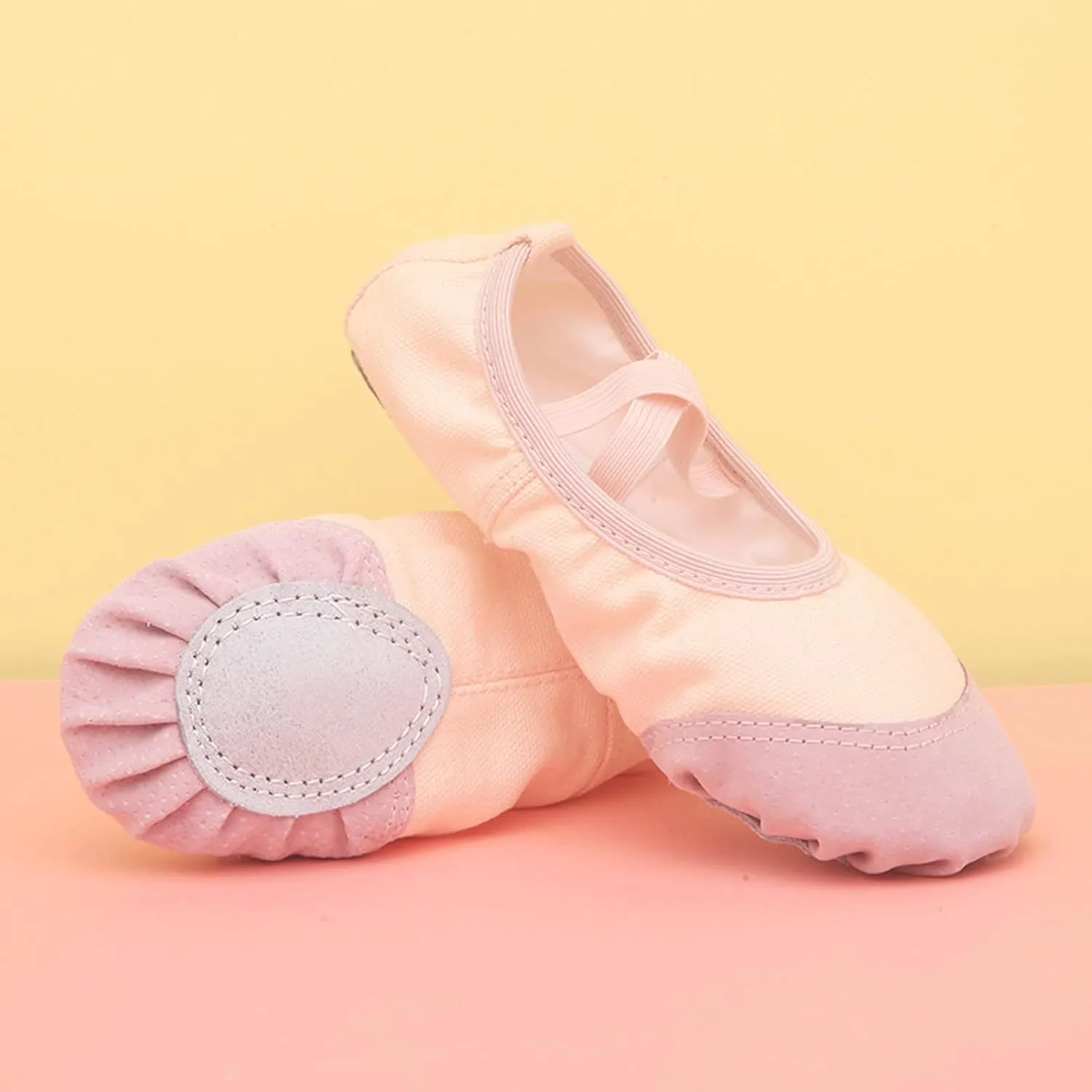 Girls Ballet Shoes for Dance Canvas Yoga Shoes/Ballet Slippers for Dancing Toddler Little Kid Ballerina Slippers