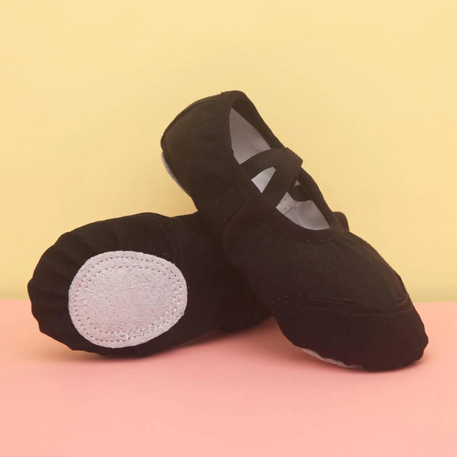 Girls Ballet Shoes for Dance Canvas Yoga Shoes/Ballet Slippers for Dancing Toddler Little Kid Ballerina Slippers