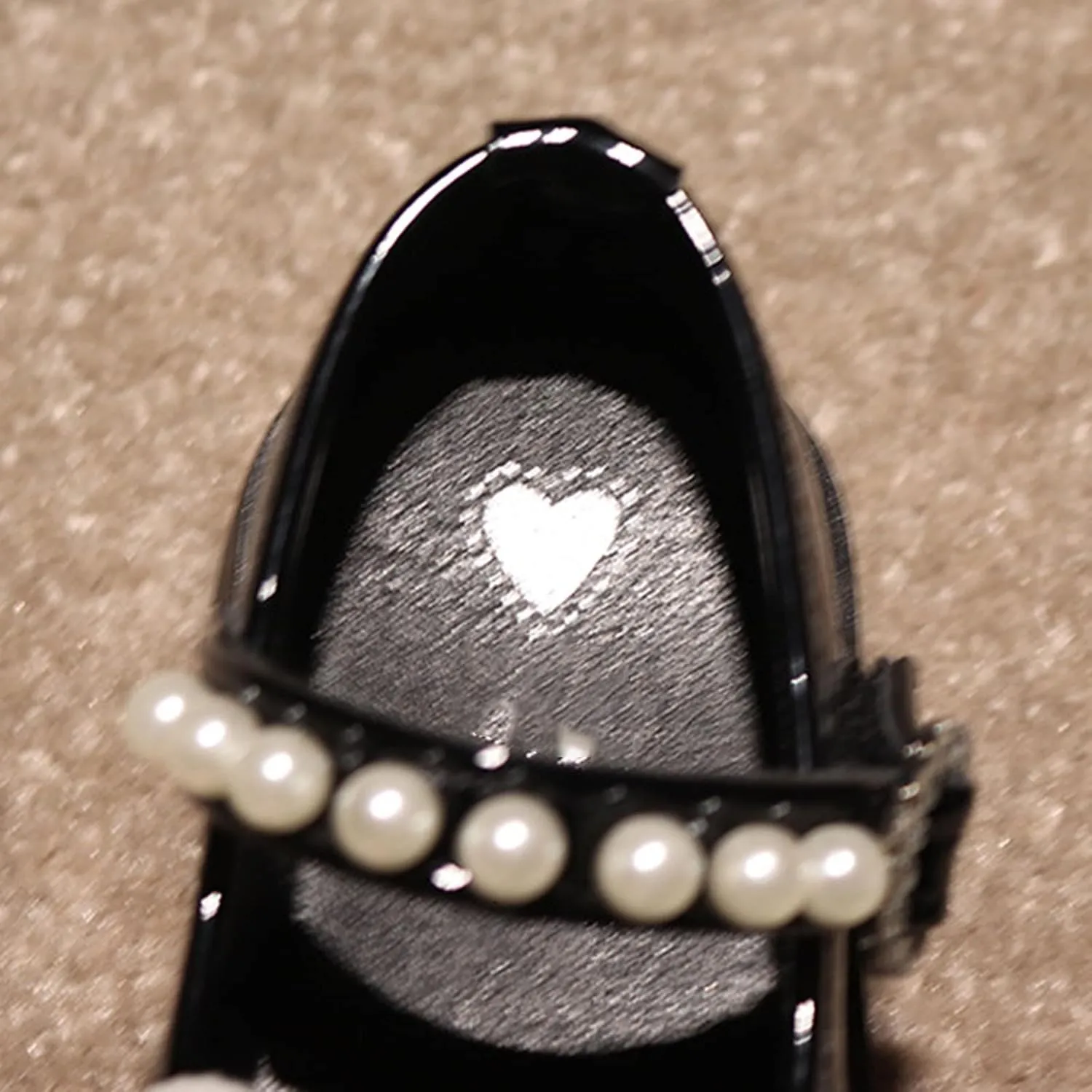 Girls Ballet Shoes Girl's Leather Shoes Dress Shoes Princess Shoes Bow Shiny Pearl Fairy Shoes for Lightweight Shoes