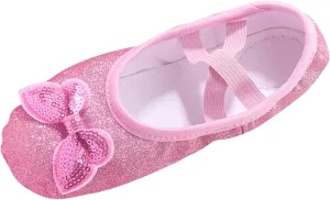 Girls Ballet Slippers Flats Soft Soles Dance Shoes Glitter Sequins Ballerina Flats Princess Yoga Dancing Shoes