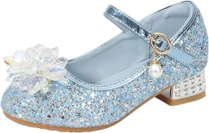 Girls Ballet Slippers Full Sole Toddler Little Kid Girls Dress Pumps Glitter Sequins Size 1 Baby Girls Shoes