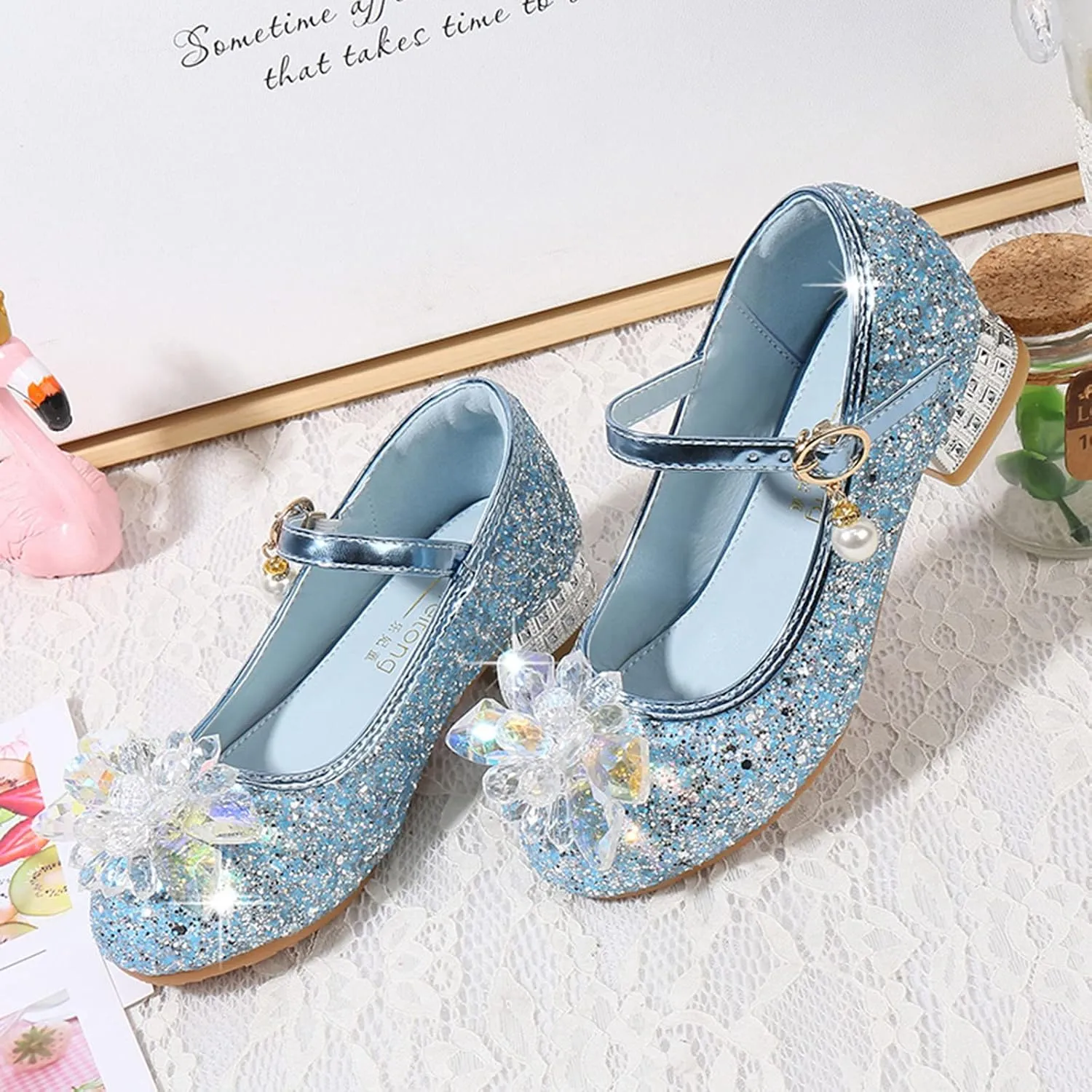 Girls Ballet Slippers Full Sole Toddler Little Kid Girls Dress Pumps Glitter Sequins Size 1 Baby Girls Shoes