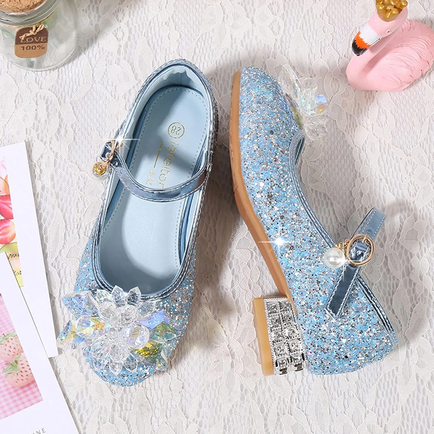 Girls Ballet Slippers Full Sole Toddler Little Kid Girls Dress Pumps Glitter Sequins Size 1 Baby Girls Shoes