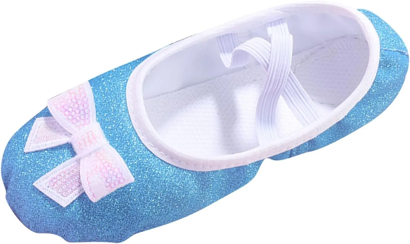 Girls Dance Shoes Kids Soft Sole Bow Tie Ballet Performance Indoor Shoes Yoga Dance Non Slip Breathable Sneaker