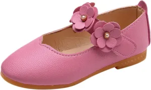 Girls Dance Shoes Lightweight Cozy Graphic Flower Student Shoes Soft Toddler First Walkers Ballet Shoes