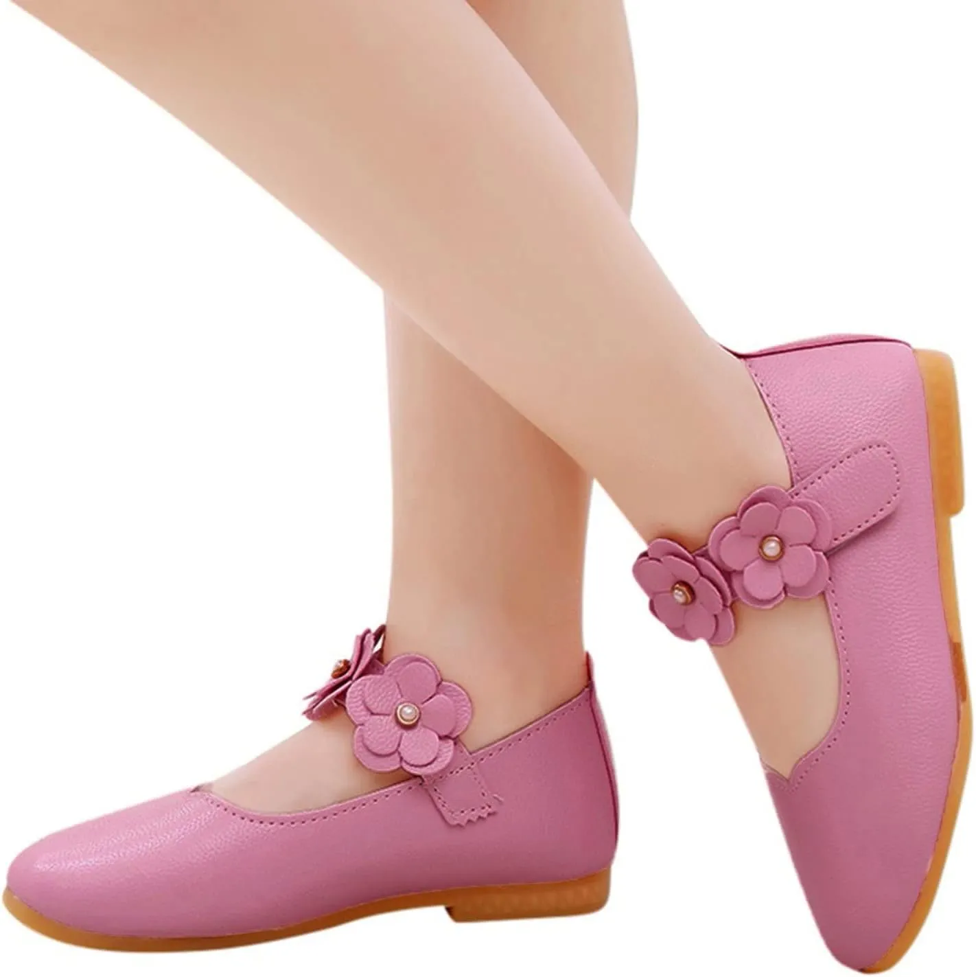 Girls Dance Shoes Lightweight Cozy Graphic Flower Student Shoes Soft Toddler First Walkers Ballet Shoes