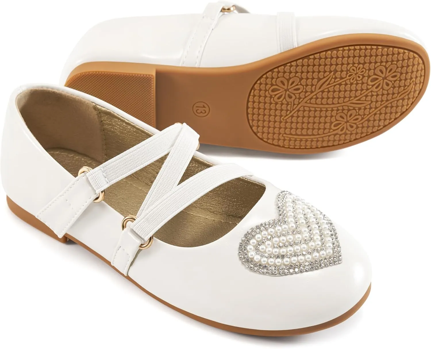 Girls Dress Shoes Flats: Little Kid Princess Flat for Birthday Wedding - Toddler Ballerina Shoe for School Walking