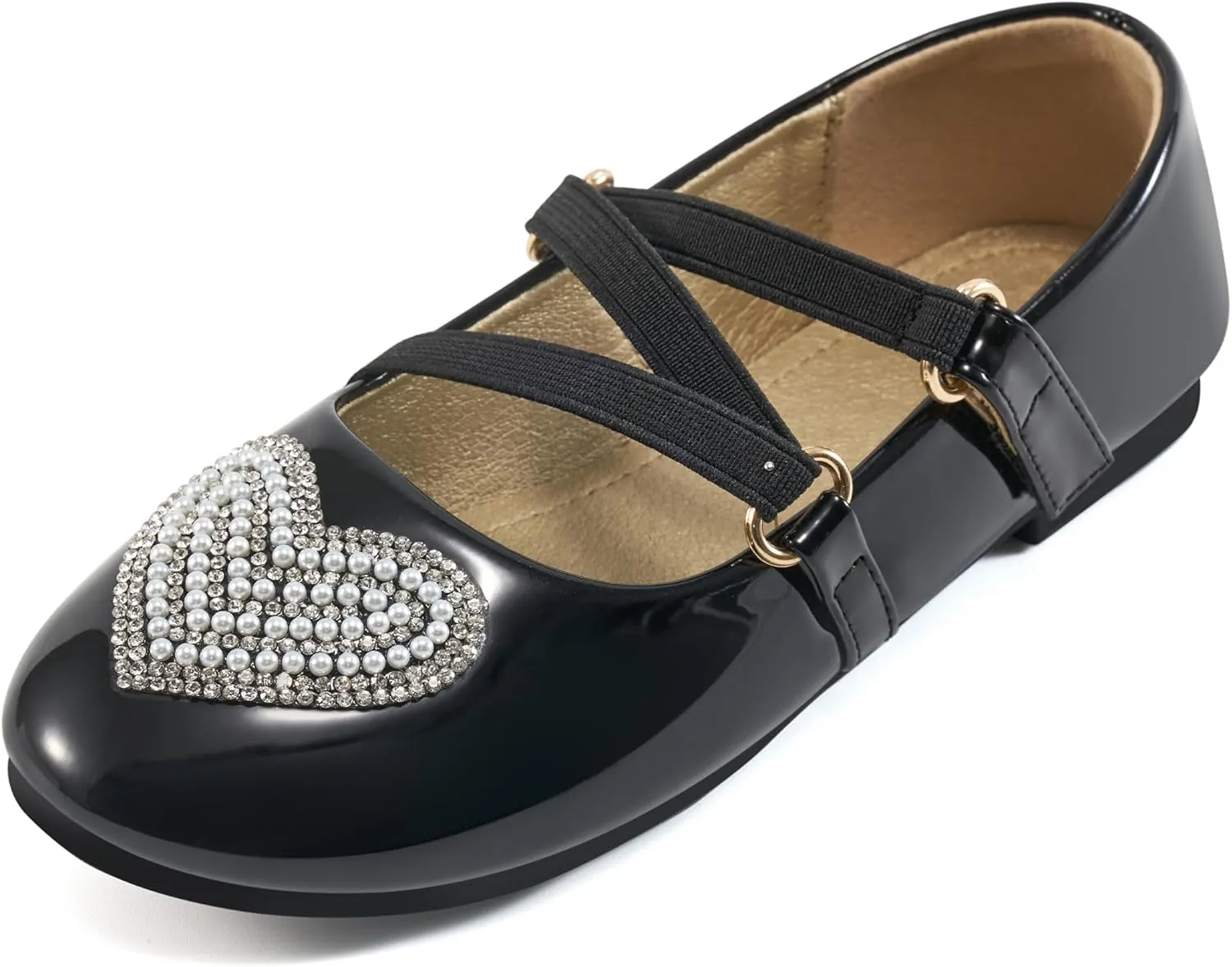 Girls Dress Shoes Flats: Little Kid Princess Flat for Birthday Wedding - Toddler Ballerina Shoe for School Walking