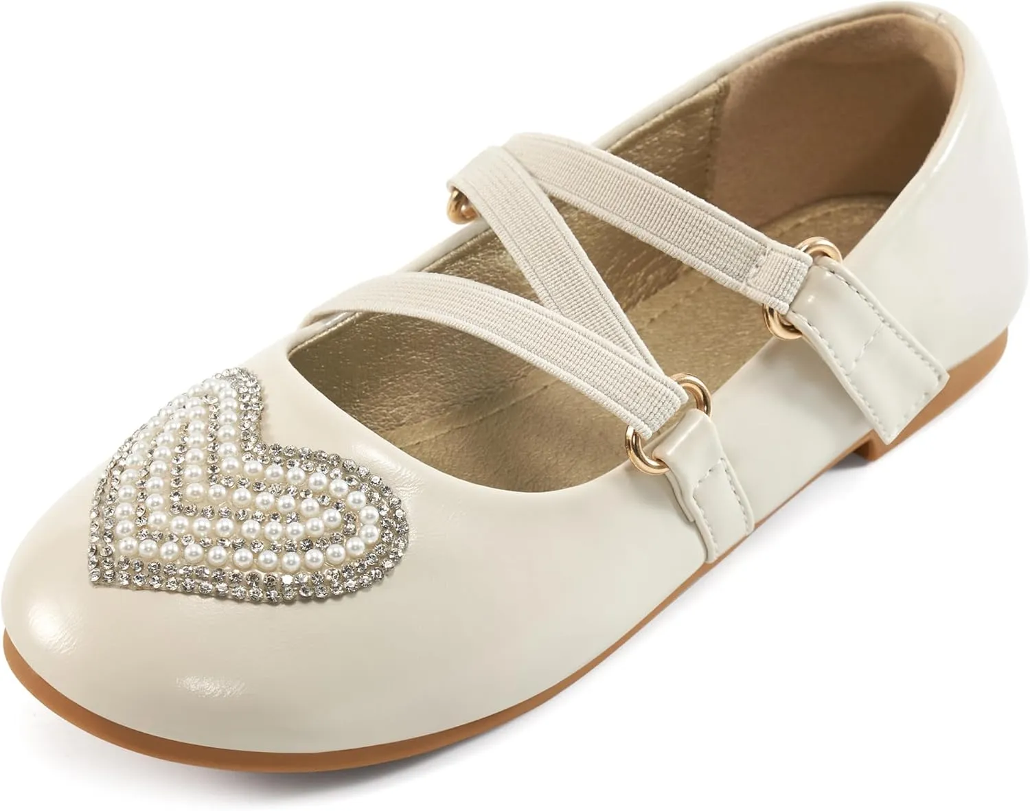 Girls Dress Shoes Flats: Little Kid Princess Flat for Birthday Wedding - Toddler Ballerina Shoe for School Walking