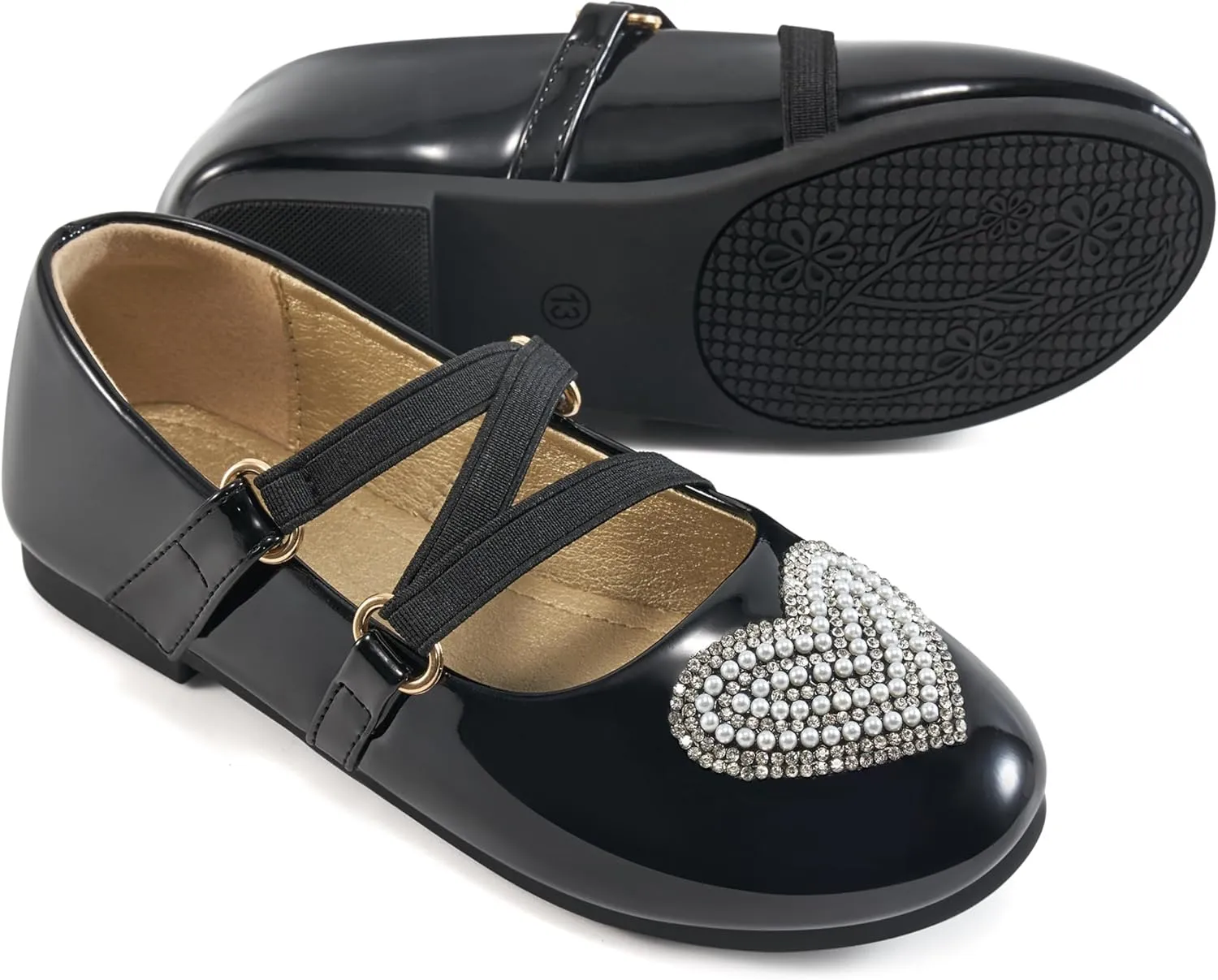 Girls Dress Shoes Flats: Little Kid Princess Flat for Birthday Wedding - Toddler Ballerina Shoe for School Walking