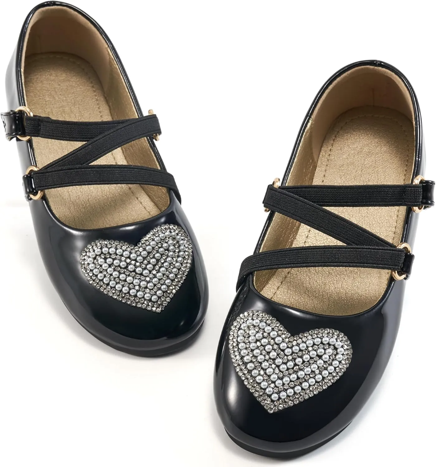Girls Dress Shoes Flats: Little Kid Princess Flat for Birthday Wedding - Toddler Ballerina Shoe for School Walking