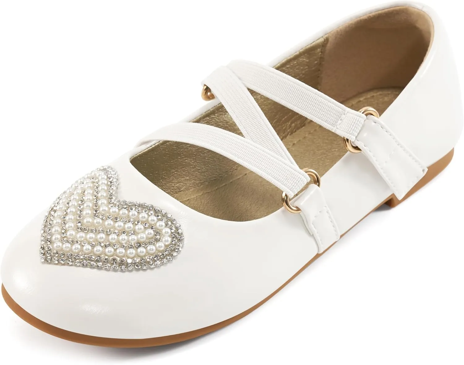 Girls Dress Shoes Flats: Little Kid Princess Flat for Birthday Wedding - Toddler Ballerina Shoe for School Walking