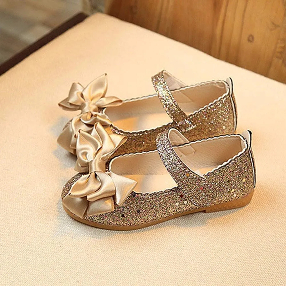 Girls Dress Shoes Flower Girls Leather Ballet Pearl Flat Wedding Party School Walking Shoes for Little Kid